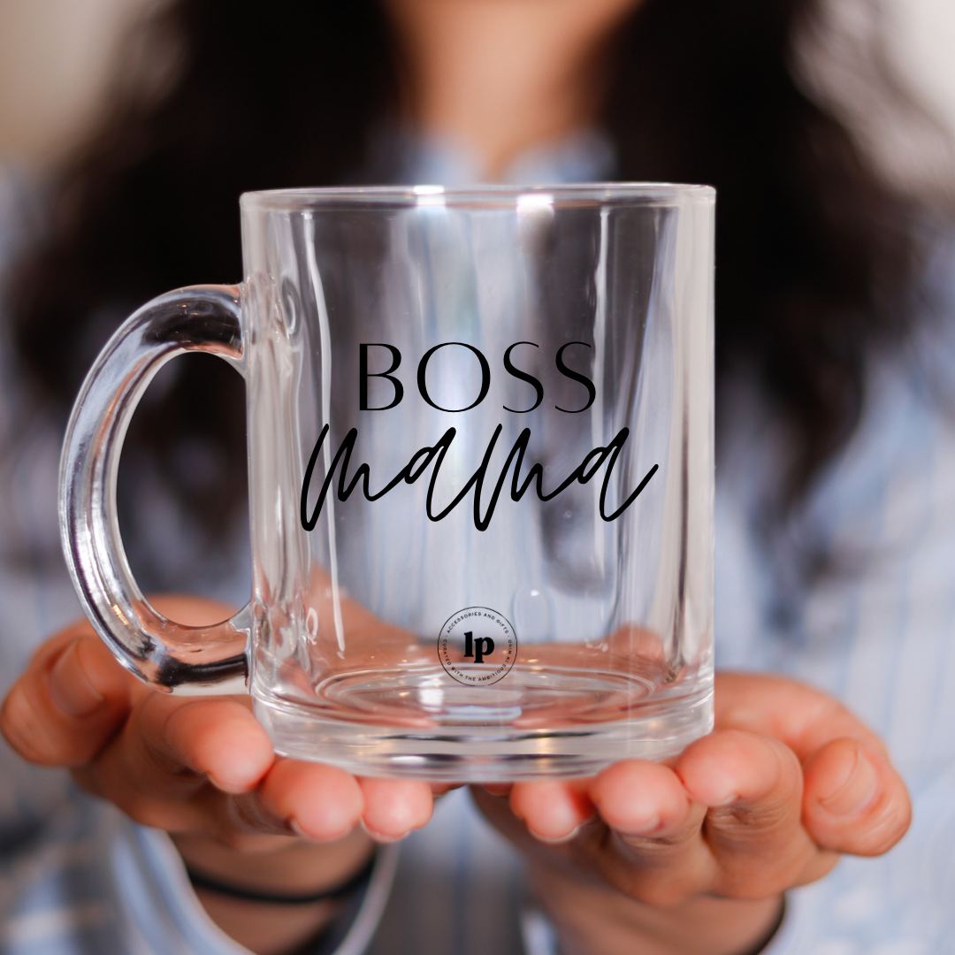 Boss Mama Clear Mug - Love Peridot